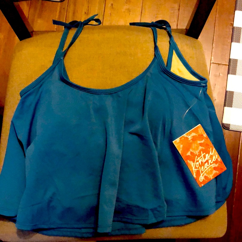 Kortni Jeane Swing Top Deep Lagoon Blue Medium